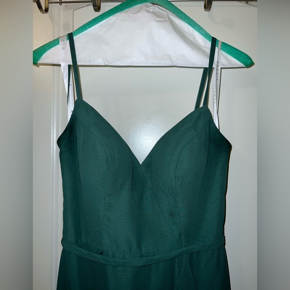 Azazie Olive green bridesmaid dress size 2 - Picture 2 of 11